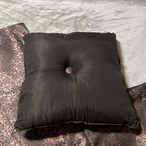 Decorative Bed Pillow + 2 standard Shams Shade of Chocolate Brown - Picture 3 of 10